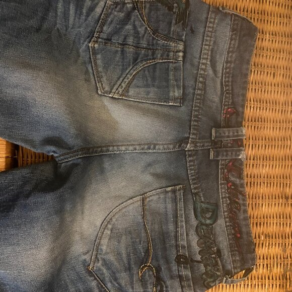 🤗182-You Are Creative 💖Vintage Handpainted Jeans - Picture 2 of 11